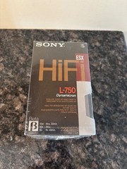 5 Vintage Sony Video Cassette Tape L-750 Beta ESX Super HiFi Dynamicron NIP