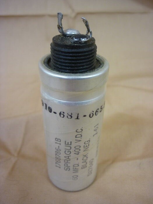 Sprague Capacitor 60 MFD 400 VDC Vintage Electronics 17687896-1B D27840 26A066