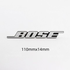 2PCS DIY For BOSE Aluminum Logo Badge Replacement Piece 110mm X 14mm