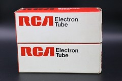 RCA 6SN7GTB Matched Pair NOS/NIB Black tall Ladder Plates matched & balanced!!!