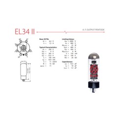 2pcs Audio Valve Vacuum Tube Slovakia JJ EL34II Replace 6P3P 6CA7 EL34 EL34B