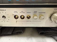 Vintage Nikko 5055 Stereo Receiver Silver Face Works Missing Buttons Part Repair