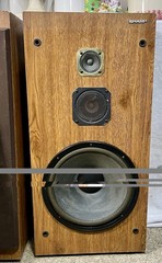 Vintage Sharp Floor Speakers Pair CP-6600 Tested Working
