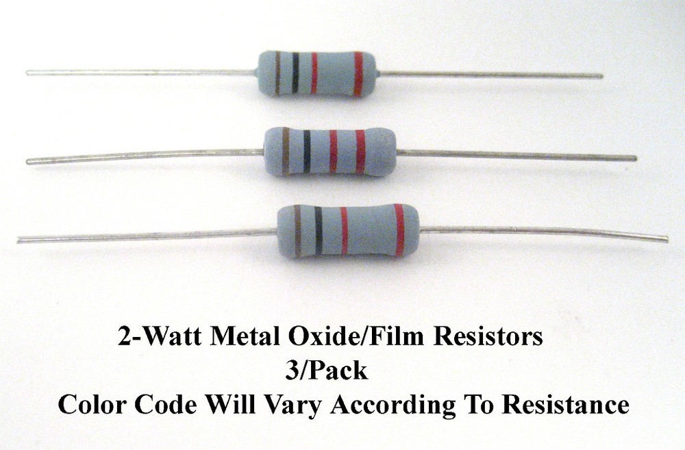 6.2-Ohm 2-Watt Metal Oxide/Film 5% Resistors: Mfg. NTE: 3/Pack: Great Price