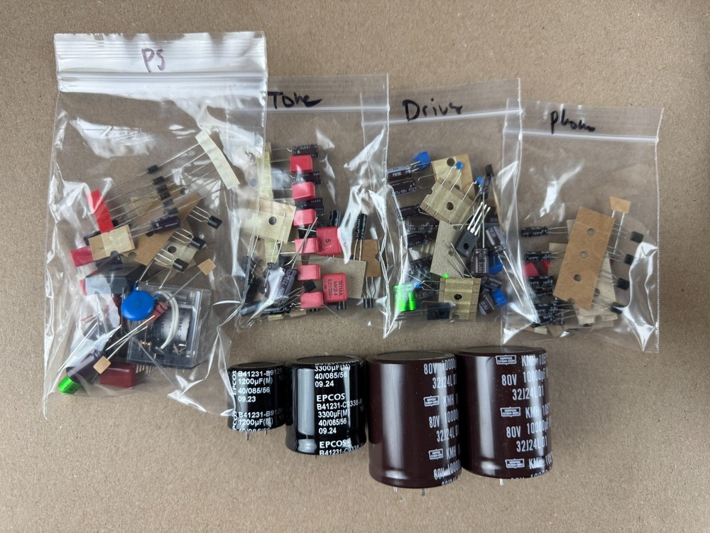 Sansui AU-7500 Complete Rebuild Kit High-Quality Recap Set Transistors Relay