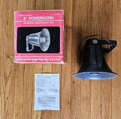 NEW in Box NOS Vintage Radio Shack 8″ POWERHORN INDOOR/OUTDOOR