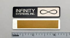 Infinity Systems Inc. Speaker Badge Logo Custom Made Aluminum Free Shipping