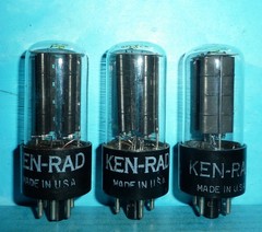 3 Ken-Rad 5Y3GT Rectifier Tubes Black Plates D Getter Tested