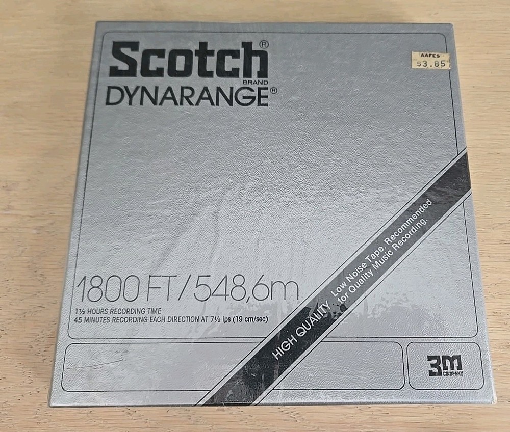 NEW SEALED Scotch Dynarange Recording Tape 1800 Ft Reel to Reel Tape