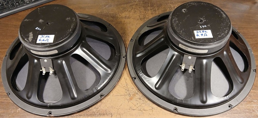 Allen HC-15 15″ Woofers by Eminence #292-0045, 8 ohm, fully tested, exc. cond.