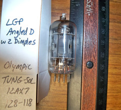 Strong Olympic by TUNG-SOL Long Gray Plate Angled D Getter 12AX7 / ECC83 Tube