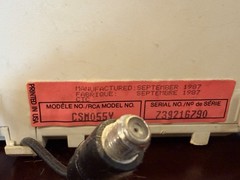 RCA Under Counter B&W Television / Radio(1987)Original Mounting Bracket Included