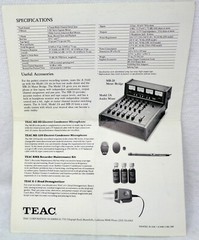 TEAC A-3440 4-Channel Multitrack Tape Deck Manual + Magazine Article 1980 (USA)