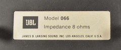 JBL 066 Pair 8-Ohm Vintage Tweeters Unit Used Ships from Japan