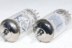 Matched Pair Telefunken ECC83/12AX7 Long Ribbed Plate Germany Diamond on Bottom