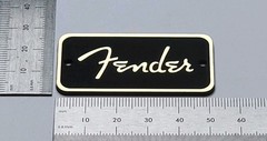 Fender Spaghetti Badge Logo for Amp, Case And Equiptment Gold With Adhesive