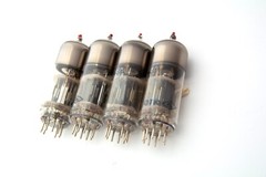 MATCHED PAIR 6N6P RED-TIP (6N6 / 6Н6П Ecc99/ E182cc) Double Triode
