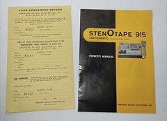 Geloso Electronics StenoTape 915 Cartromatic stenographer Dictating/transcribing