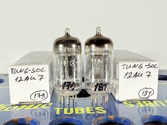 Closely Matched Pair Tung-Sol ECC82 12AU7 D-Getter Test as NOS Balanced Tube