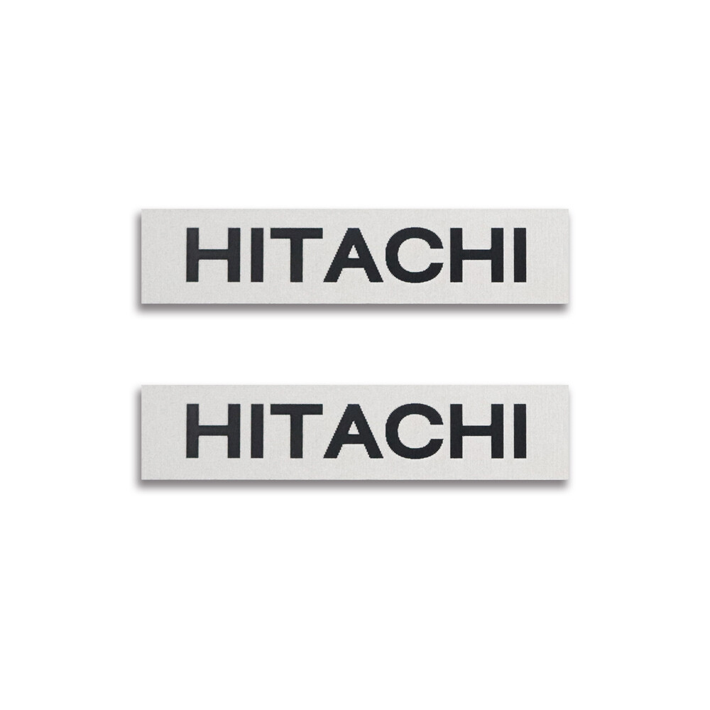 Hitachi Logo Badge Custom Made Aluminum Free 57mm(2.24″)X12.5mm(0.49″)
