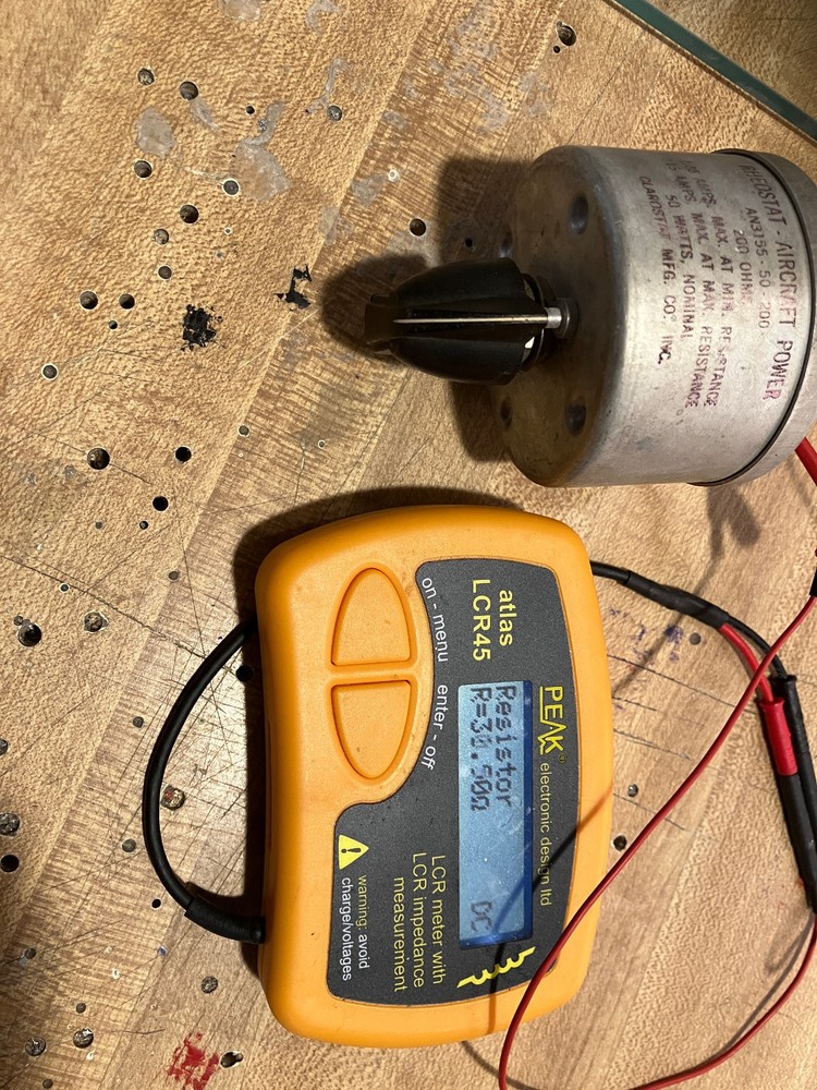 AN-3155-50-200 Precision Aircraft power Rheostat 200 ohm 50 Watt OHMITE