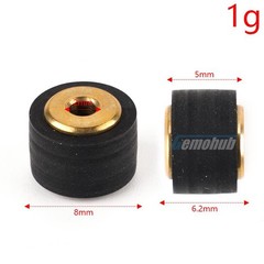 2PCS 8×6.2×5×2mm Pinch Roller Wheel Tape Recorder Rubber Pressure Belt Pulleys