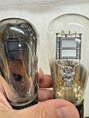 2 – Van Dyke Globe 45 Engraved Base Output Tubes