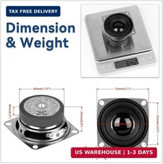 MakerHawk 2″ 4 Ohms 3W Full Range Audio Speaker Stereo Woofer Loudspeaker for Ar