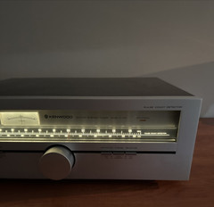 Vintage Kenwood KT-615 AM FM Stereo Radio Tuner Silver Japan Tested Working