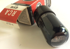 Silvertone 6V6GT Tube Smoked Glass USA Tested Good w/ Box Fender Princeton Amp