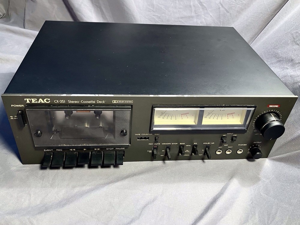 Teac CX-351 Stereo Cassette Deck for PARTS/REPAIR w/Original Manual SOLD *AS-IS*