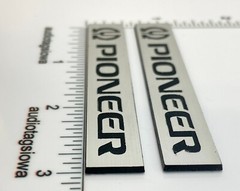 Pioneer Speaker Badge Logo -Custom Made Incised Silver 3 inch 3D PAIR