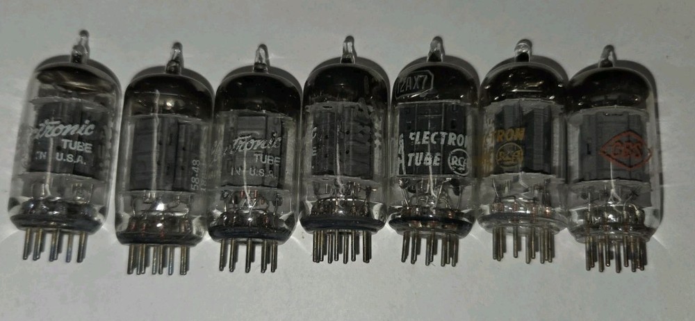 7 GE RCA + 12AX7 5751 Amp Amplifier Vacuum Tubes TESTED on Hickok