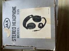 Vintage Black Stereo Headphones Jax Brand