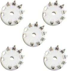 5Pcs Ceramic 9 Pin B9A PCB Mount Tube Socket for 12AX7 12AT7 12AU7 ECC83 ECC82 E