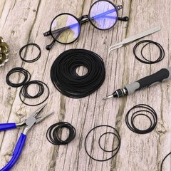 100pcs Cassette Recorder Belts Assorted 40-135mm Rubber Drive Repair Kit