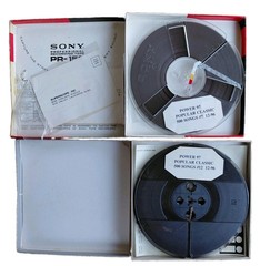 ​2 Vintage 7 Inch Reel to Reel Tapes Maxell LN 35-90 Sony PR-150 Open Reel Media