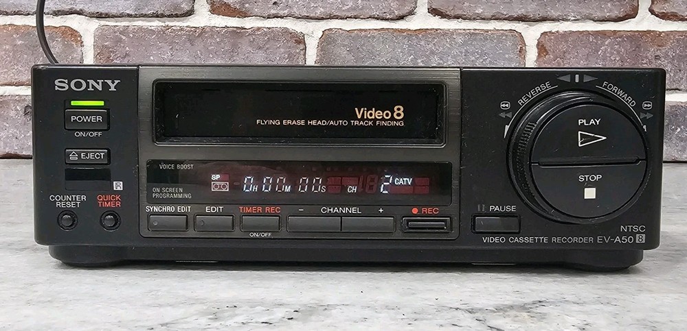 SONY EV-A50 Video8 8mm VCR Editing Player Sold AS-IS For Parts / Repair