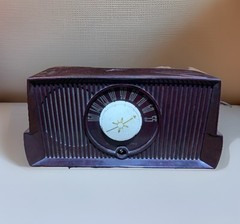 Vintage GENERAL ELECTRIC AM Radio Model C405 ( 1954?) *Needs Knob* TESTED~WORKS