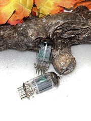 5814A Matched Pair Vacuum Tubes Sylvania Grey Plate Hickok Tested