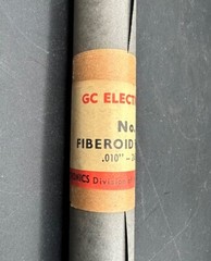 Vtg GC Electronics No 560 Fiberoid Fish Paper Roll .010″ 240 sq in New Old Stock
