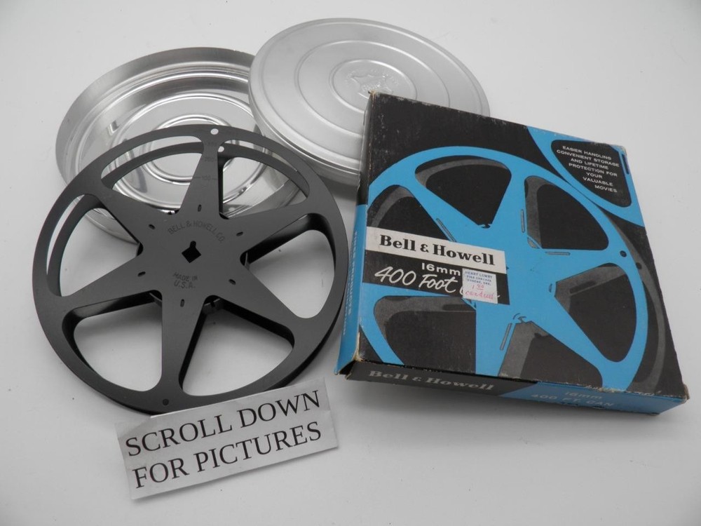 THREE BELL & HOWELL 16MM 400FT TAPE CANS NEW IN BOXES
