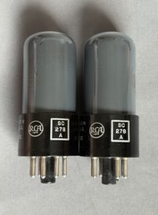 Pair RCA 6V6GT/G VT-107-A Tubes smoked glass matched V3E WWII Signal Corps 1945