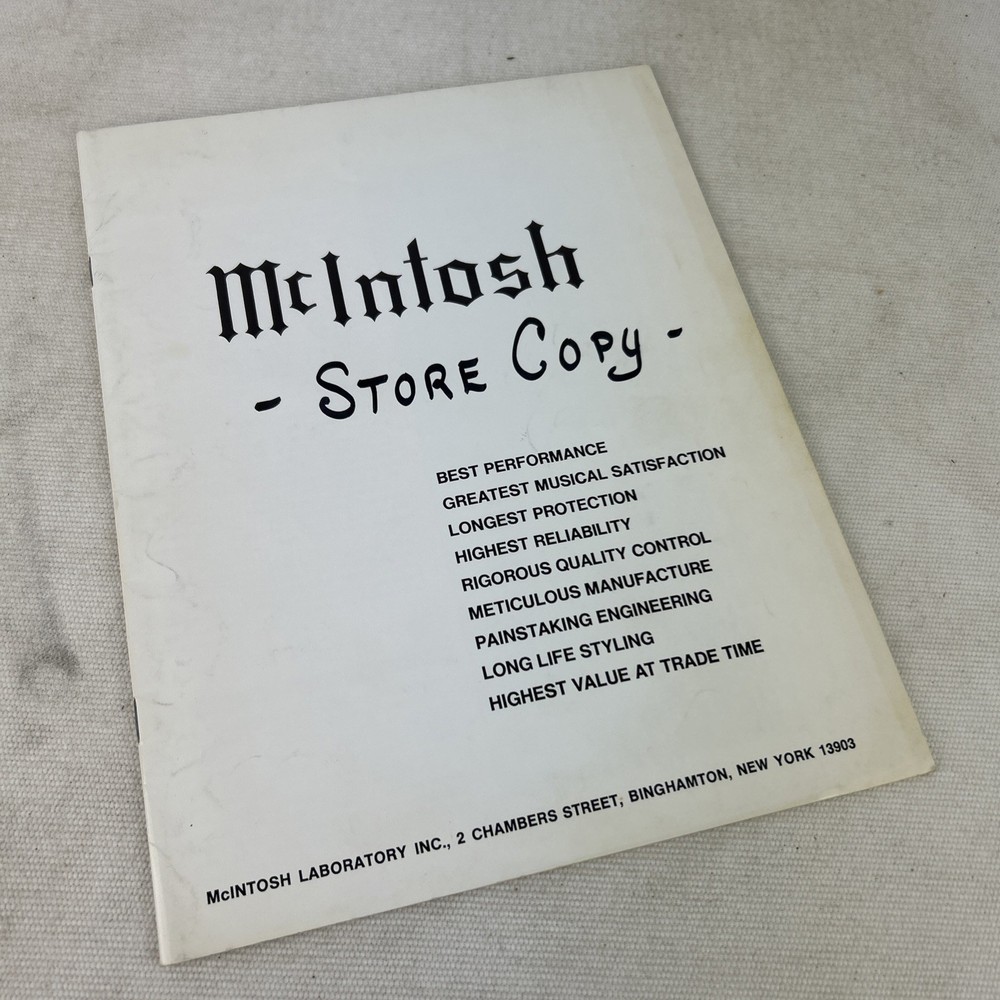 McIntosh History Audio Stereo Catalog of Amps Preamps Tuners Speakers M608X