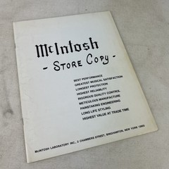 McIntosh History Audio Stereo Catalog of Amps Preamps Tuners Speakers M608X