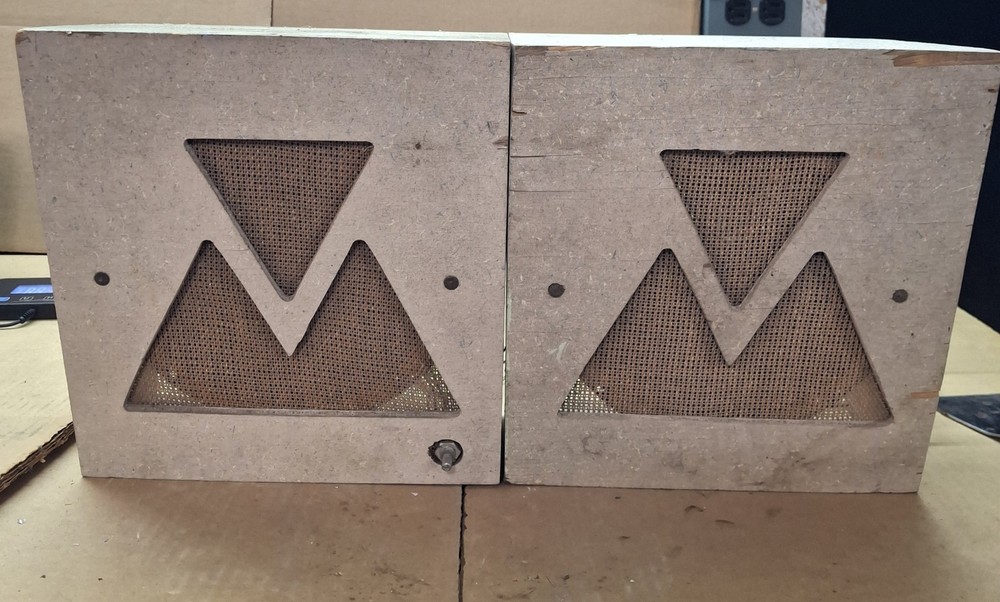 Pair Vintage Tube Radio Speaker Cabinets w Original Speakers Great Plains…