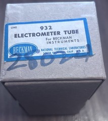 Sylvania 1229 For Beckman 932 Electrometer Tube Rare Black/Yellow Glass NOS NIB
