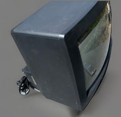 Vintage 1999 Sharp 13L-M100 CRT TV Front Inputs Retro Gaming w Remote & Antenna