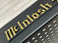 For McINTOSH MC75 75 LOGO EMBLEM BADGE 24K-GOLD/BLACK PLATED/PAINT – REPRO DIY