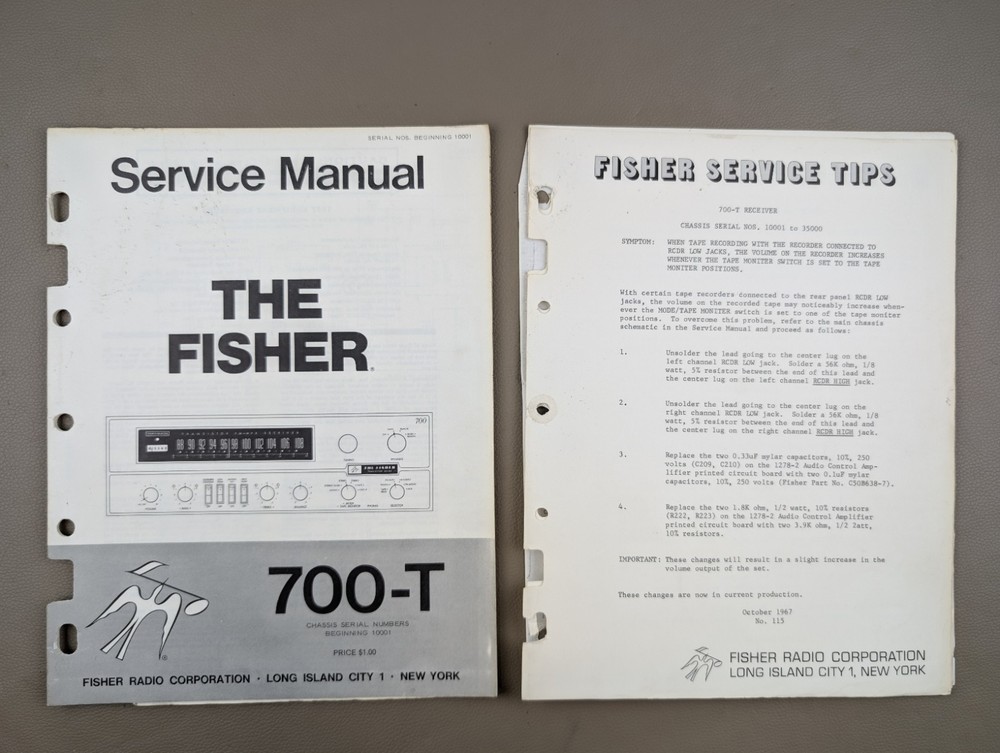 The Fisher 700-T Service Manual D-1221